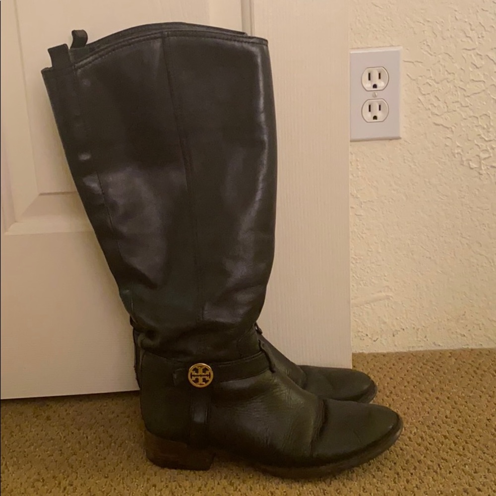 Tory Burch Bristol Riding Boots Black Sz 9